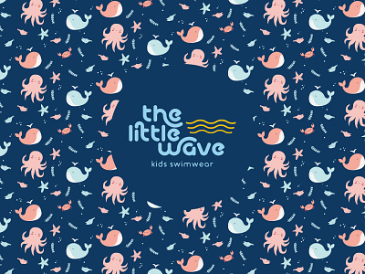 the little wave - Kids Swimwear Brand | 5/4 adobe illustrator brand brand design branding dribbble facebook graphic design instagram juices linkedin logo logo design logodesigners pinterest smoothies