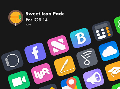 Sweet Icon Pack - iOS 14 android app icon app icon mock up app icon pack app logo app mockup design google icon ios 14 icon ios icons ios14 ios14homescreen ios14icons iphone iphone icon logo logodesign typography vector