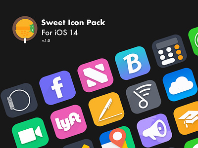 Sweet Icon Pack - iOS 14 android app icon app icon mock up app icon pack app logo app mockup design google icon ios 14 icon ios icons ios14 ios14homescreen ios14icons iphone iphone icon logo logodesign typography vector