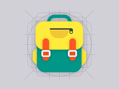 Education - Material Design Icon design education google icon material modern school schoolbag