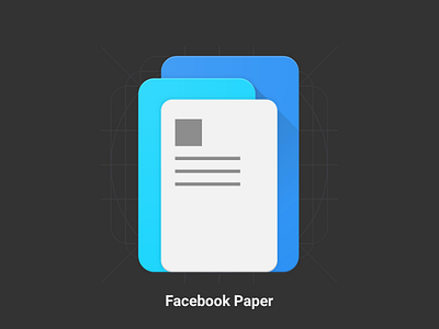 Facebook Paper - Redesign - Material Design Icon design facebook google icon material materialdesign paper redesign