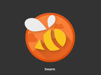 Swarm - Redesign - Material Design Icon bee coffee four foursquare google icon material materialize orange swarm