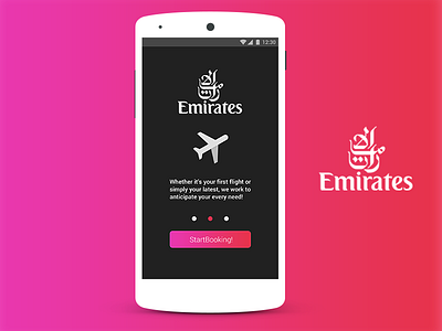 The Emirates - Material Design - Onboarding Screen