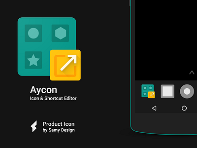 Aycon - Material Design Icon amber android aycon design google icon iconeditor material materialized shortcut teal