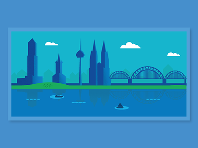Cologne Cathedral - Material Design Illustration/Scenery