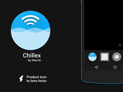 Chillex - Material Design Icon android blue design donwloadericon google icon material materialized mediation relaxingsounds sounds
