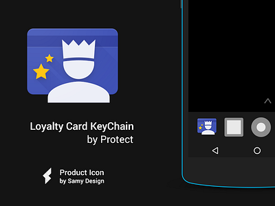 Loyalty Card Keychain - Material Design Icon