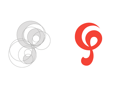 Music Note | Logo concept for Rhythm Software android branding branding and identity icon logo logoconcept logodesign monogram logo music red rhythm