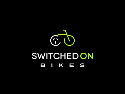 Switched on Bikes - Logo Design bikes branding design graphic green logo logodesign logos logotype typography