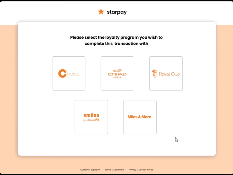 Starpay ui unique payment ux