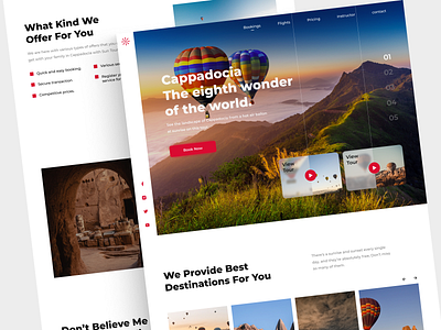 Sun Tour - Travel Website branding cappadocia design landing page travel travelagency ui uidesign uiux website