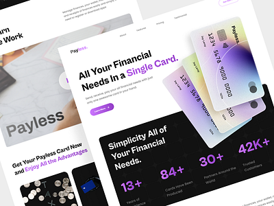 Payless - Bank Finance Website banking business card credit card digital banking digital payment faq finance financial fintech landing page master card money payment ui uidesign uiux web web design website