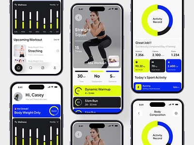 Fitz - Fitness & Workout Mobile App app application cardio crossfit design excercise fitness fitness app gym gym app health healthcare mobile mobile app mobile fitness app sport app ui uidesign uiux workout