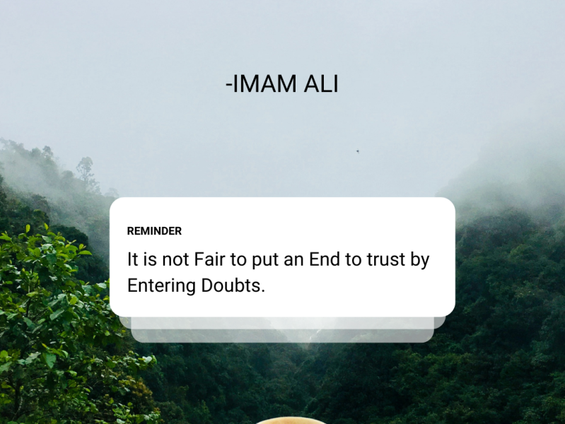quotations on trust by hazrat ali