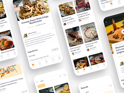 Recipe Organizer App app design ui ux