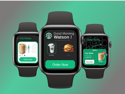 Starbucks Application for Apple watch app apple concept dailyuichallenge design graphic design ux