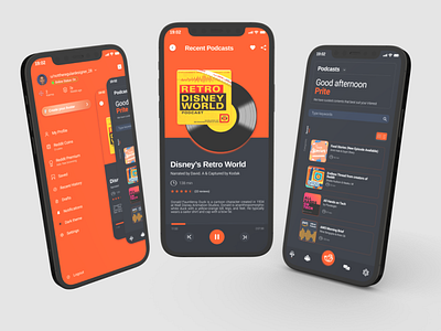 Reddit Podcast App 3d app branding concept dailyuichallenge design ui ux