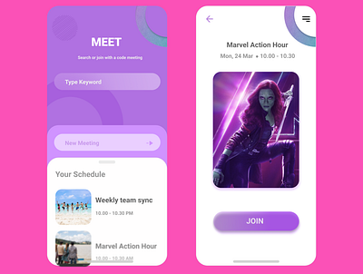 Meet Up app comics dailyuichallenge design graphic design marvel meeting meetup schedule trip ui ux