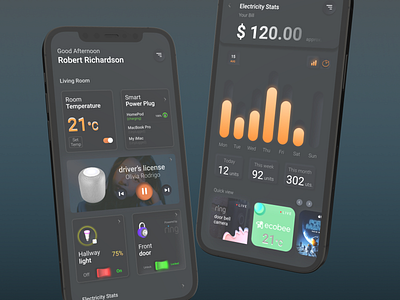 Apple Home App app concept dailyuichallenge dark mode design ui ux