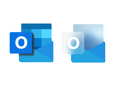 Microsoft Outlook Icons app branding concept dailyuichallenge design glassmorphism illustration logo microsoft office365 outlook ui ux vector