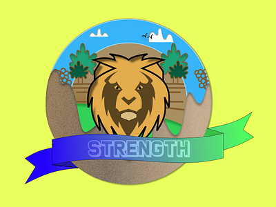 Coin #2: Strength art coin dailyuichallenge design illustration lion logo series strength vector