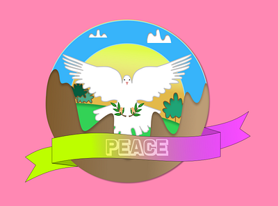 Coin #3: Peace art coin dailyuichallenge design illustration logo peace pigeon series vector
