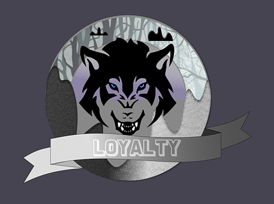 Coin #6: Loyalty coins dailyuichallenge design forest illustration loyalty series vector wolf