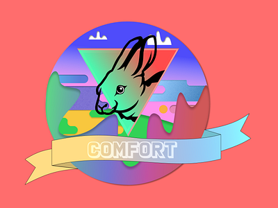 Coin #8: Comfort animals coin comfort dailyuichallenge design illustration meaning rabbit series vector