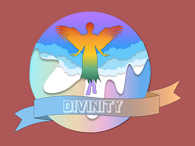 Coin #9: Divinity angel coin concept dailyuichallenge design divinity illustration series sky vector