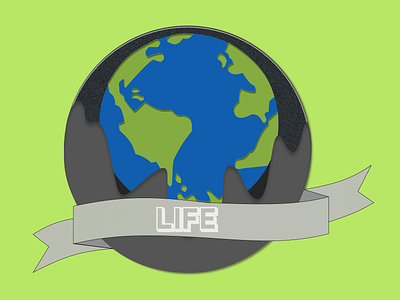Coin #14: Life - (Earth) coin concept dailydesign dailyuichallenge design earth illustration life planet series vector