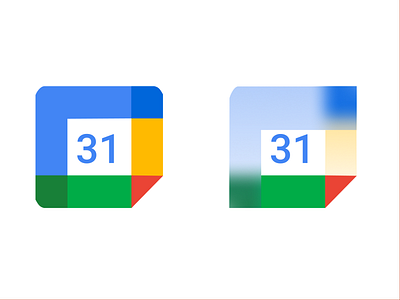 Google Calendar Icons app branding calendar dailyuichallenge design glassmorphism google icons illustration logo vector