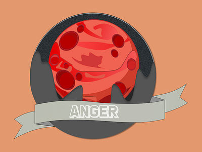 Coin #15: Anger - (Mars) anger coin concept dailyuichallenge design illustration mars planet representation series vector