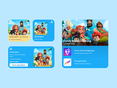 Apple's App store Widgets app store apple branding concept dailydesign dailyuichallenge design family island games illustration ios ux vector widgets