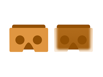 Google Cardboard icons android app branding cardboard dailyuichallenge design glassmorphism google iconography illustration logo vector virtual reality vr