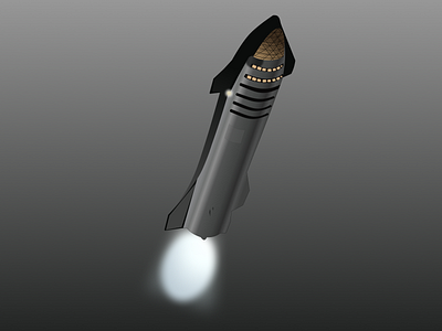SpaceX's Starship concept dailyuichallenge design illustration rocket space spacex starship vector