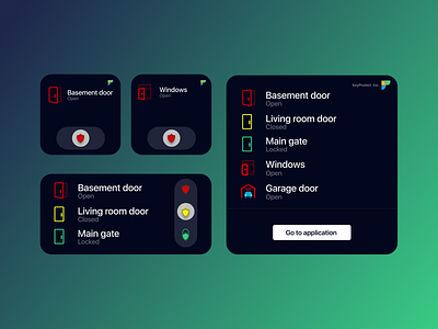 Apple's Key Protect Widgets apple concept dailyuichallenge design home homeos illustration ios key protect smart ui ux vector widgets