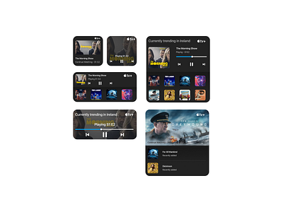 Apple's TV widgets apple branding concept dailyuichallenge design illustration ios series tv ux vector widgets