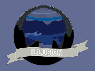 Coin 19: Illusion - (Neptune) astrology coin concept dailyuichallenge design illusion illustration neptune planet series space vector