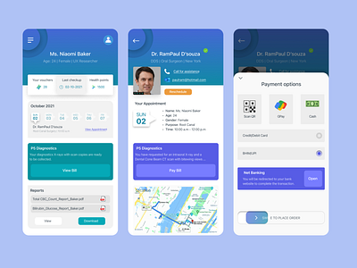 Doctor app payment UI concept design doctor illustration ios medical payment ui vector