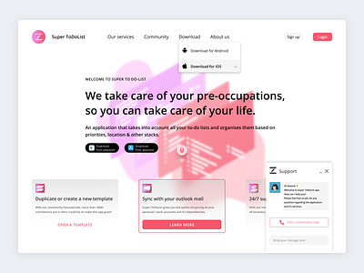 SuperToDo List Landing Page