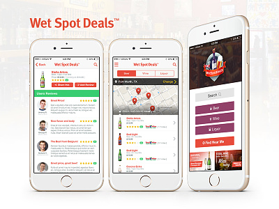 Wet Spot Deals™ branding ios mobile app mobile ui ui ux