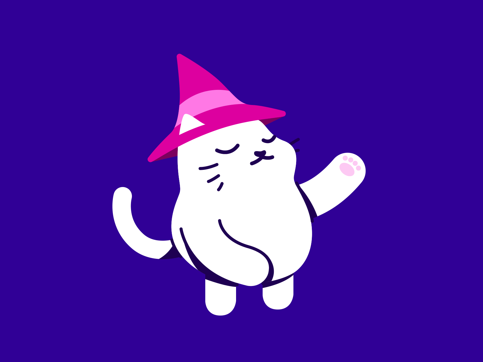 Cat Mage 2d animation cat cel character character design gif illustration mage magic motion