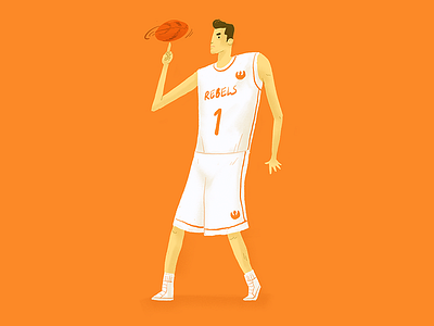 Basketball Dude basketball character design dude illustration one rebels rogue star wars