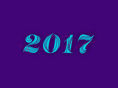 Happy 2017! 2017 happy illustration new typography year