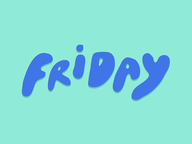 Friday animation friday gif typography