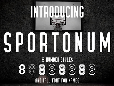 Sportonum Font - Jersey Numbers and Display Letters