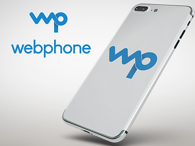 Webphone logo identity logo logotype monogram w p letter webphone wp