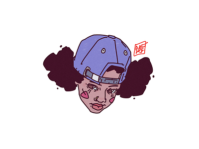 HIPHOPBABYGIRL character character creation character design design digital art draw drawing girl hiphop illustration portrait portrait illustration sketch sticker streetstyle