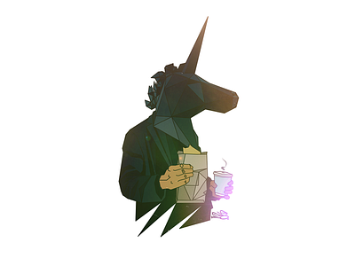 black unicorn\coffee awesome black character character creation character design character illustration coffee digital digital art digital artist digital illustration illustration morning portrait portrait illustration unicorn vibe