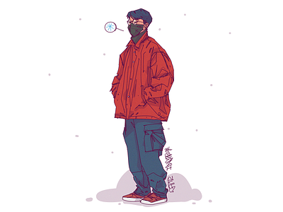 sketch \ "cold outside" awesome art character character creation character design design digital art digital artist digital illustration drawing illustration portrait portrait illustration sketch sketching streetstyle streetwear